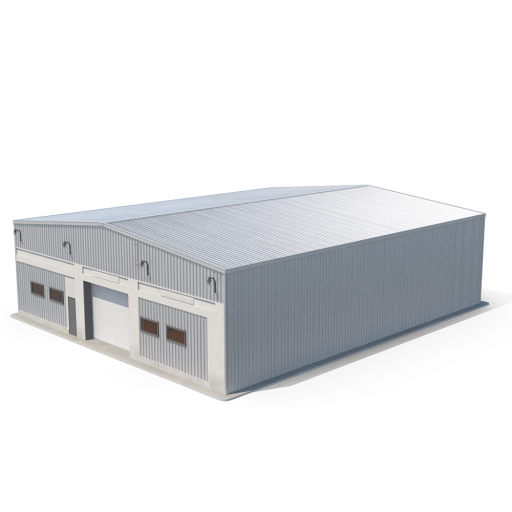 3d Darstellung Hallenbau